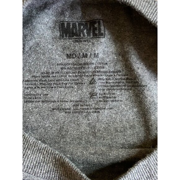 Marvel Comics Graphic Tee Shirt Gray Size M Superhero Avengers Retro Style Y2K - Picture 6 of 6
